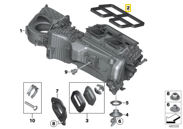 BMW F20 F21 F22 F30 F31 F32 F33 F34 F36 F80 F82 F83 F87 Originalus 64119237553