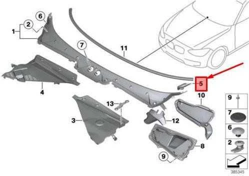 Bmw F20 F21 F22 kairės pusės prijuostės dangtelis originalus 51717308091