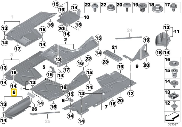 BMW F20 F21 F30 Išorinis Apsaugos Skydas Originalus 51757284933