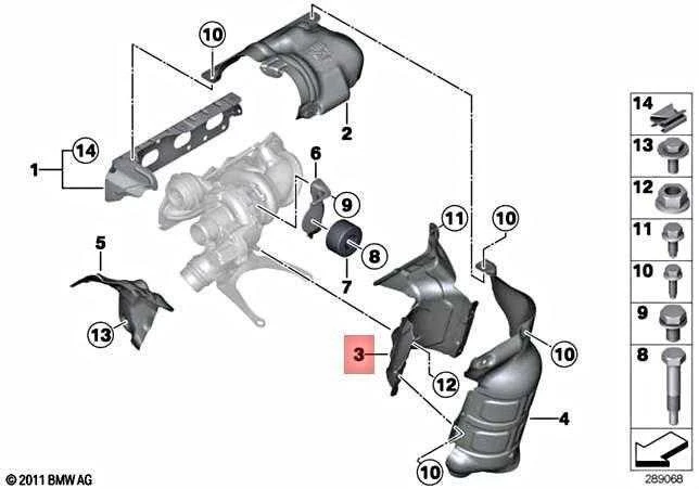 BMW F20 F21 F30 Šilumai Atsparus Plokštė Originalus 11658648679