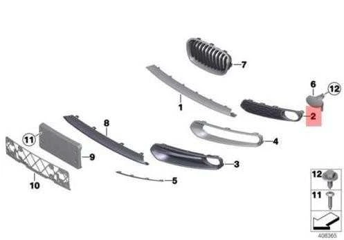 BMW F20 F21 Kairysis Uždarytas Grotas Originalus 51117245869
