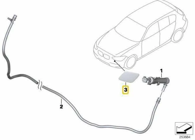 Bmw F20 F21 LCI Dešinysis Švieslentės Valytuvo Dangtelis Originalus 51117429724