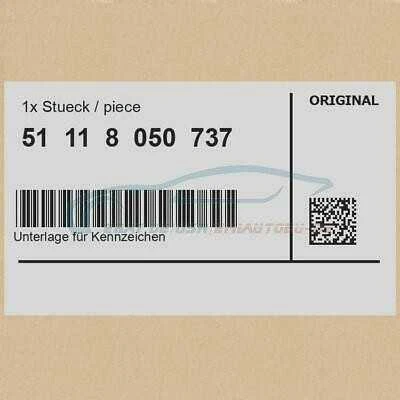 BMW F20 F21 Numerio Ženklo Pagrindas Originalus 51118050737