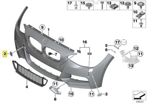 BMW F20 F21 Priekinis vilkimo akies dangtelis Originalus 51118064578