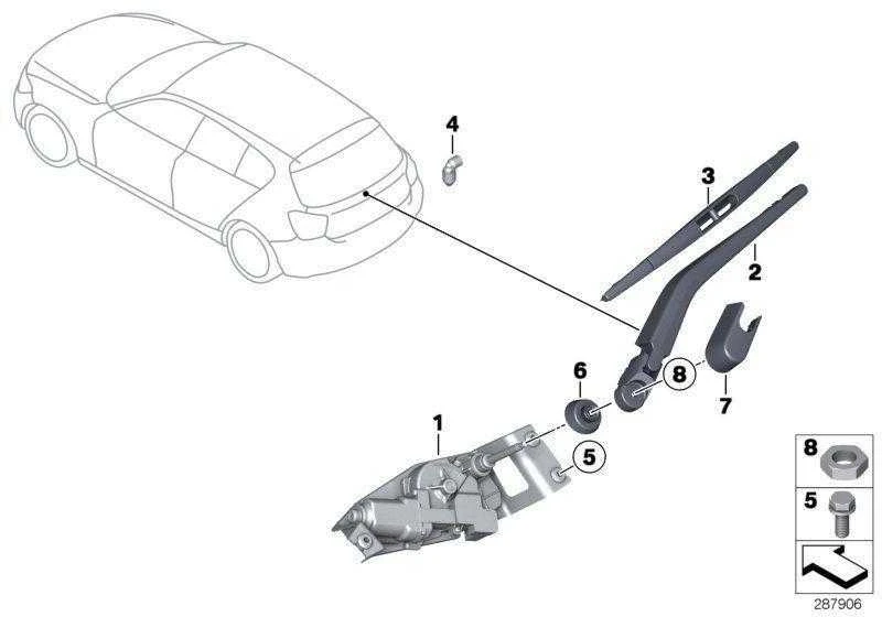 BMW F20 F21 valytuvų rankenos dangtelis originalus 61617274157