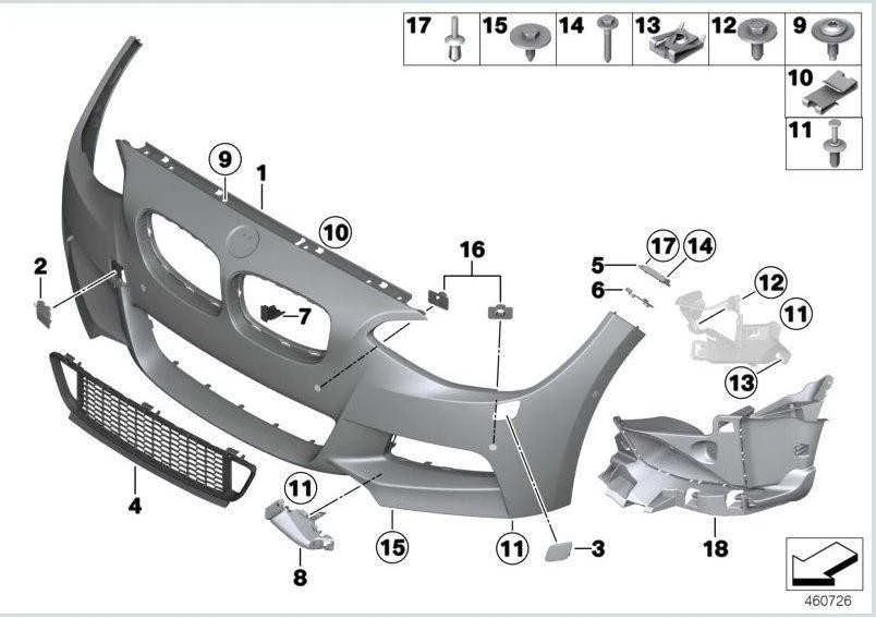 BMW F20 F21 vilkimo akies dangtelis, gruntuotas, originalus 51118053828
