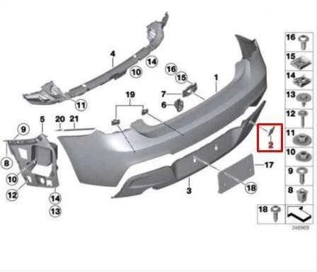 BMW F20 F21 vilkimo sklendės ąsa Originali 51128053826
