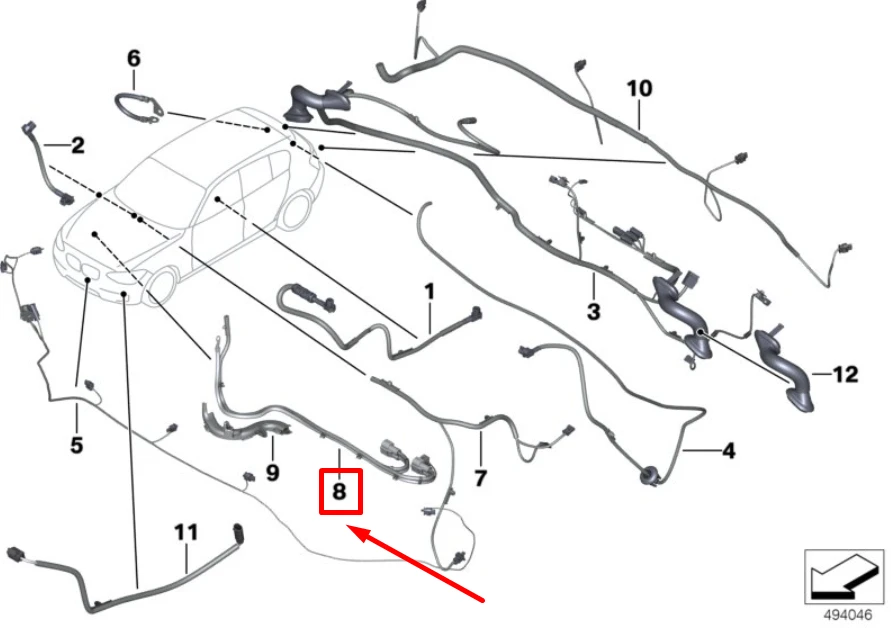 BMW F20 F22 F82 laidų rinkinys EPS originalus 61129313129