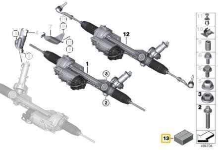 BMW F20 F22 vairo kolonėlės remonto rinkinys originalus 32106891974