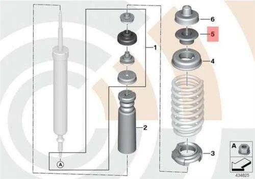BMW F20 F90 F91 F30 LCI amortizatoriaus adapteris Originalus 33536769473