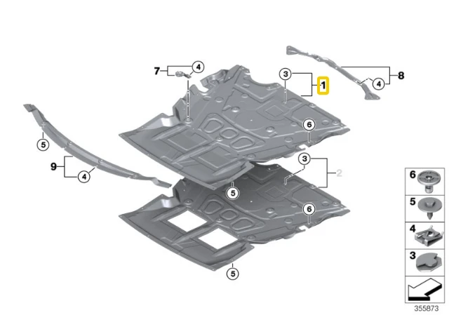 BMW Ekranas Po Variklio Dangčiu F20 F21 F30 Originalus 51757241814