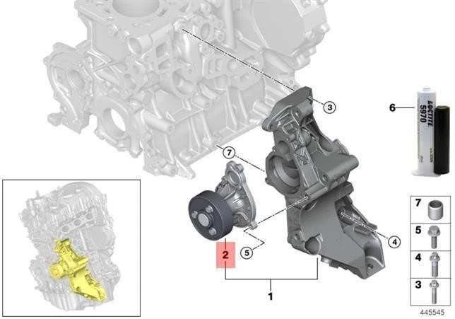 BMW F20N F21N F22 F23 F22 F23 F30N F31N aušinimo skysčio vandens siurblys 11518631692 originalus