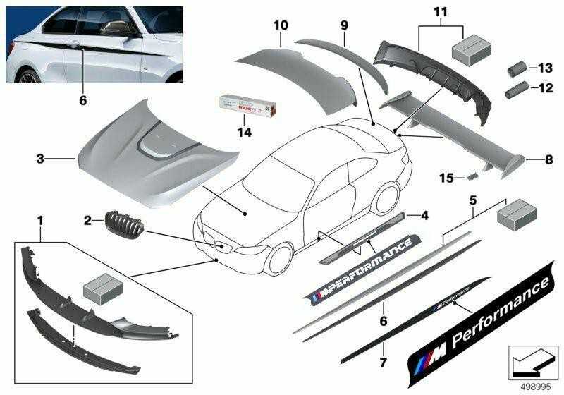 BMW F21 F22 F23 Akcentstreifen Kairys Originalus 51142406145