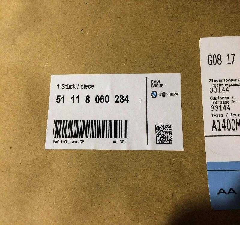 Bmw F20 F21 Priekinio Buferio Centrinės Apatinės M Grotelės Originalus 51118060284