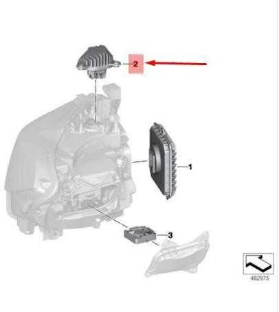 BMW F22 2 Kupė LED Modulis Dienos Važiavimo Šviesoms Dešinė 63117494852 NAUJAS ORIGINALUS