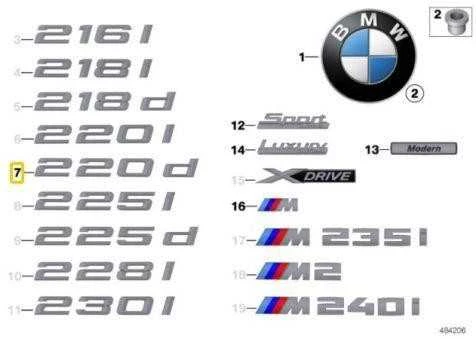 Bmw F22 F23 Galinio Emblema Lipdukas Originalus 51147356322