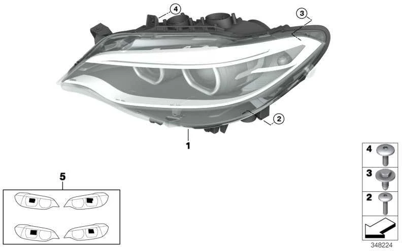 BMW F22 F23 Žibintai Originalus 63117304462