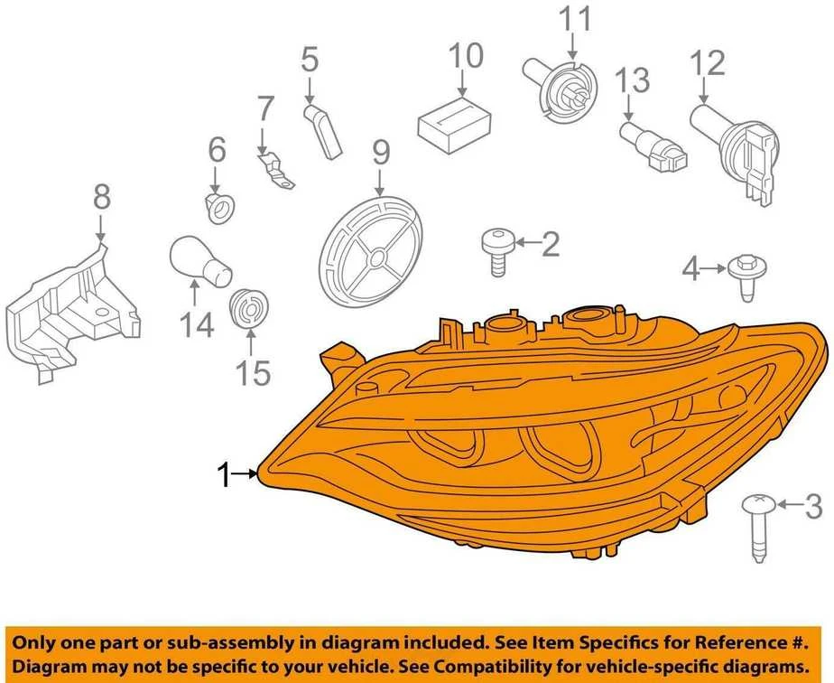 BMW F22 F87 M2 F23 Dešinės Pusės Variklio Žibintas Originalus 63117304474