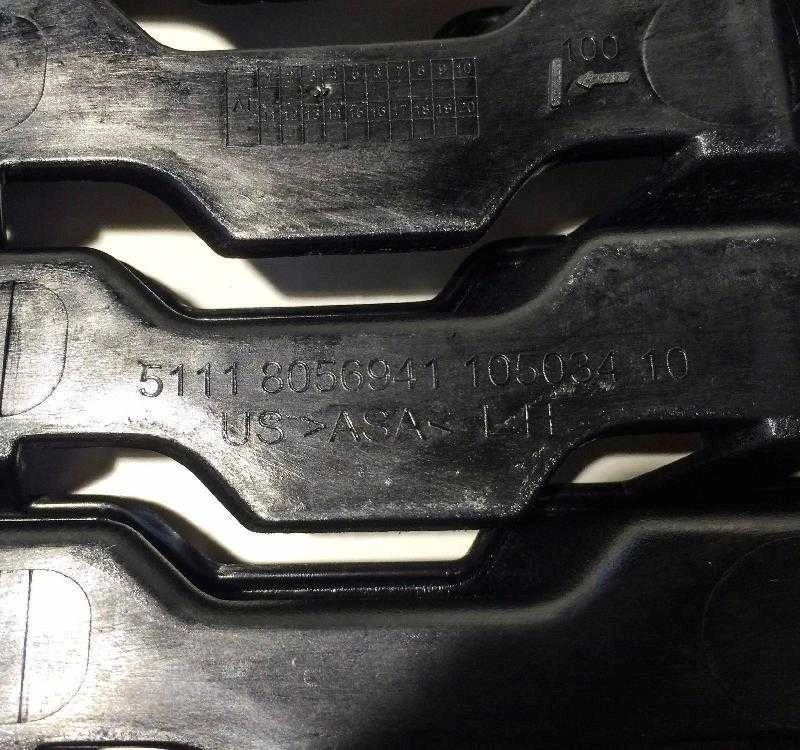 BMW F25 F26 priekinis bamperis, uždarytas M grotelėmis, kairėje pusėje, originalus 51118056941