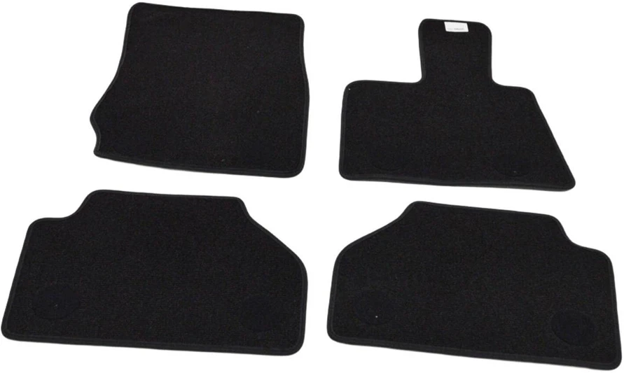 BMW F25 F26 RHD Juodas Velūras Grindų Kilimėlių Komplektas Originalus 51477449445