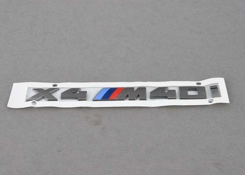 BMW F26 X4 M GALINĖS BAGAŽINĖS EMBLEMA X4 M40I UŽRAŠAS DEKALAS ŽENKLIUKAS LOGOTIPAS 51148065078 ORIGINALUS