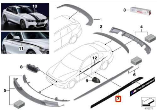 Bmw F30 F31 Šoninė Slenkstinė Dalis Kairė Dešinė Originalus 51192240983