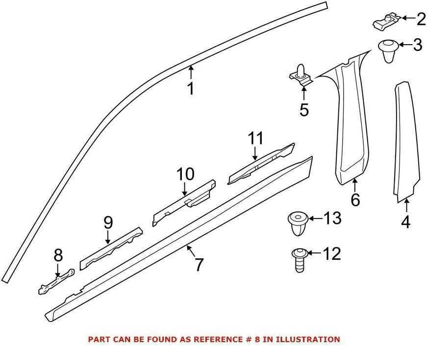 BMW F32 F32 F33 F34 F36 318d 320d 320dX atraminis kairės pusės kraštas originalus 51777294887