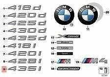 BMW F32 F33 4-Series originalas \"435i\" galinis bagažinės emblema, lipdukas 435i 435ix NAUJA