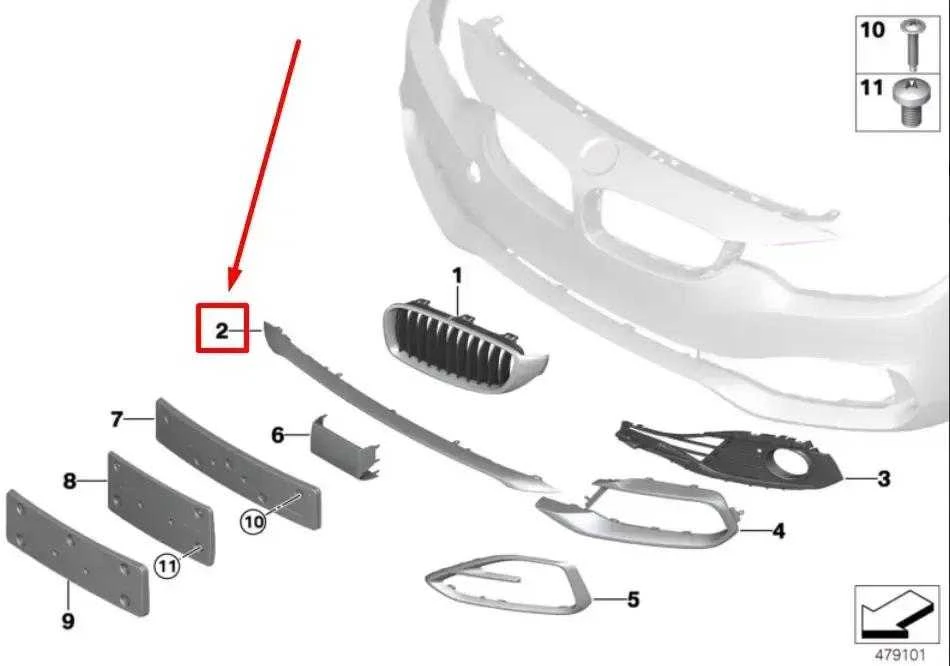 BMW F32 F33 F36 Baigėjas Lazda Centras Originalus 51117432625