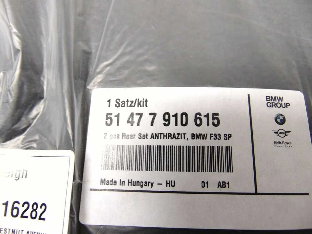 BMW F33 F83 Galinės Pėdų Kilimėliai Originalus 51477910615