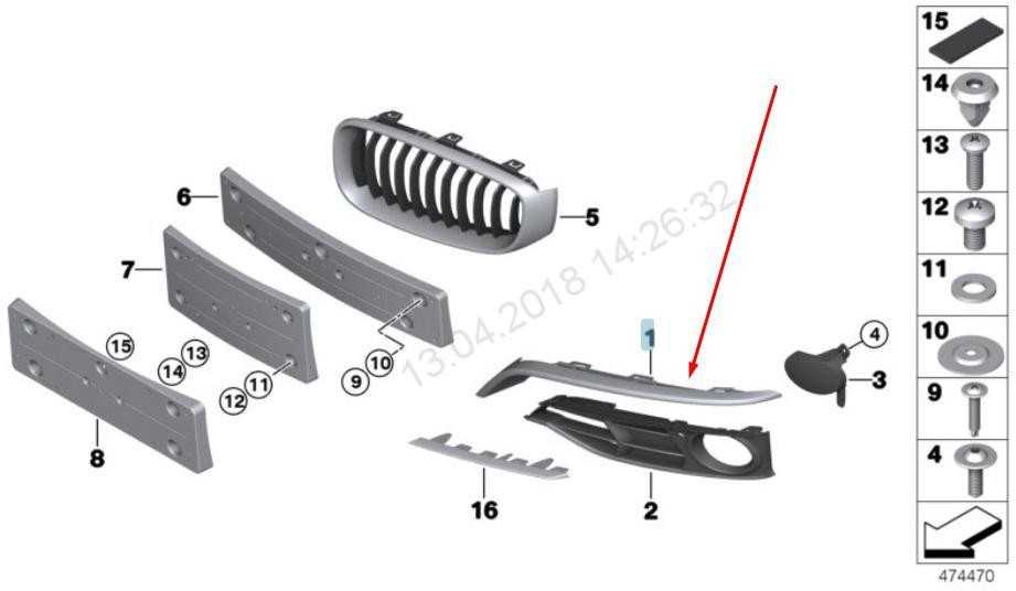 BMW F34 apdailos strypas dešinėje pusėje originalus 51117293796