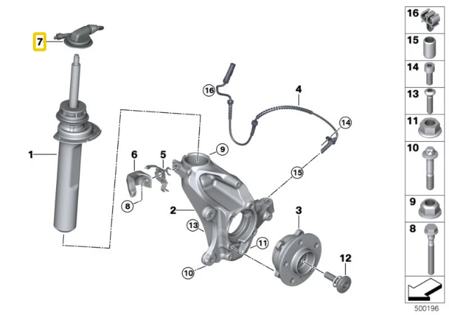 BMW F40 F44 F45 F46 F48 F39 F56 F55 F54 F57 F60 Apdorojimo dangtelis su VDC laidų rinkiniu Originalus 37106876863