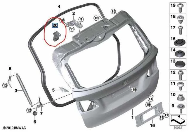 Bmw F46 Gran Tourer Žemės Strypo Remonto Komplektas Originalus 41009849996