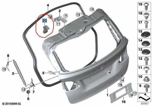 Bmw F46 Gran Tourer Žemės Strypo Remonto Komplektas Originalus 41009849996