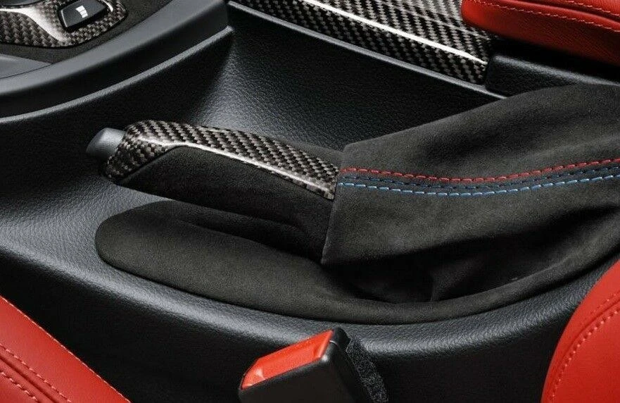 BMW F80 F83 stovėjimo stabdžio rankena su apsauginiu dirželiu originali 34402358364
