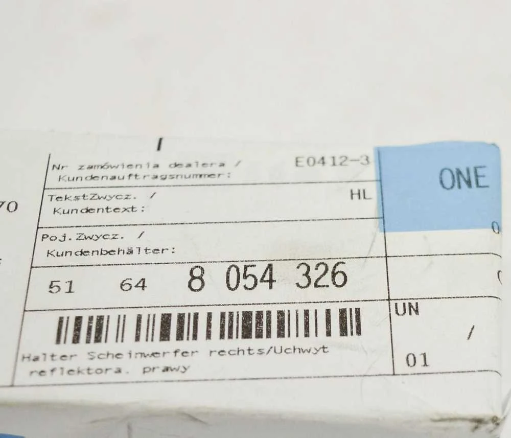 Bmw F80 M3 F82 M4 kronšteinas Dešinysis priekinis žibintas originalus 51648054326