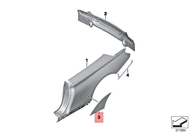 Bmw F82 F83 M4 Apsauginė Plėvelė Ratų Arka Kairė Originalus 51148065959
