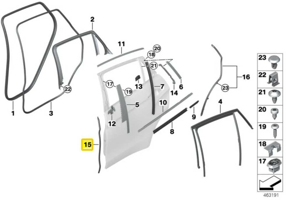 BMW X6 F16 X6 M F86 Sandarinimas B Stulpelis Apačioje Kairėje Originalus 51767324751