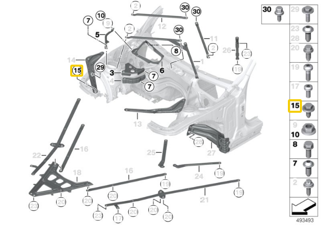 Bmw F87 M2 E90 E92 E93 F80 M3 F82 M4 Šurvelis Su Veržė Originalus 11287839136