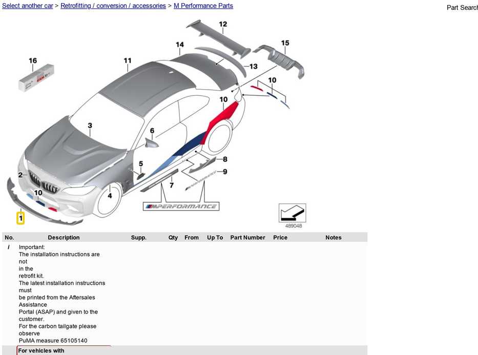 BMW F87 M2 Performance Priekinis bamperis Carbon Lip Spoiler 51192449476 Originalus