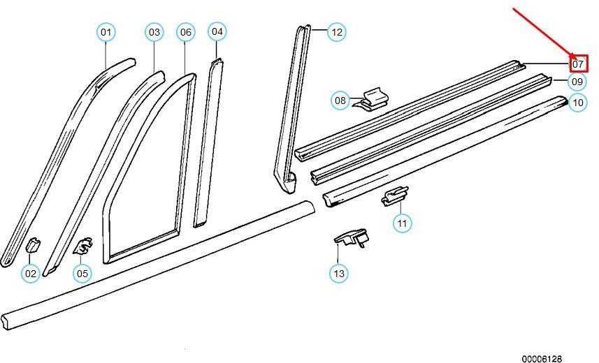 BMW Fensterschachtabdichtung Innen 3 E30 51361942824