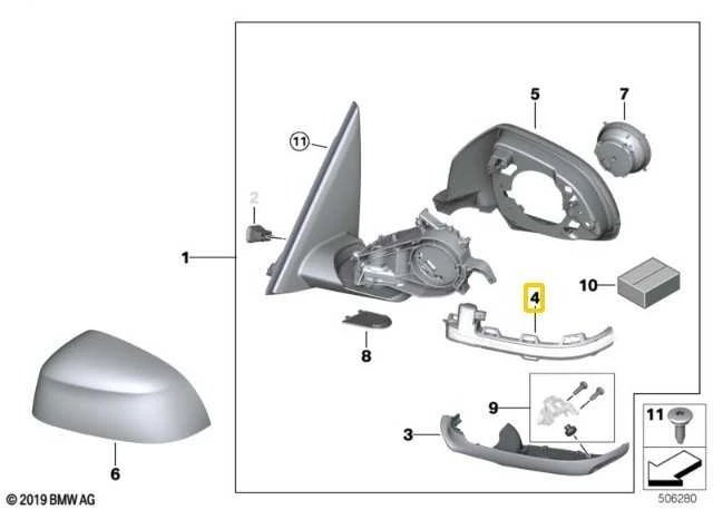 BMW G01 F01 F97 F98 G02 priekinio kairiojo posūkio signalo žibinto mazgas originalus 63137441439