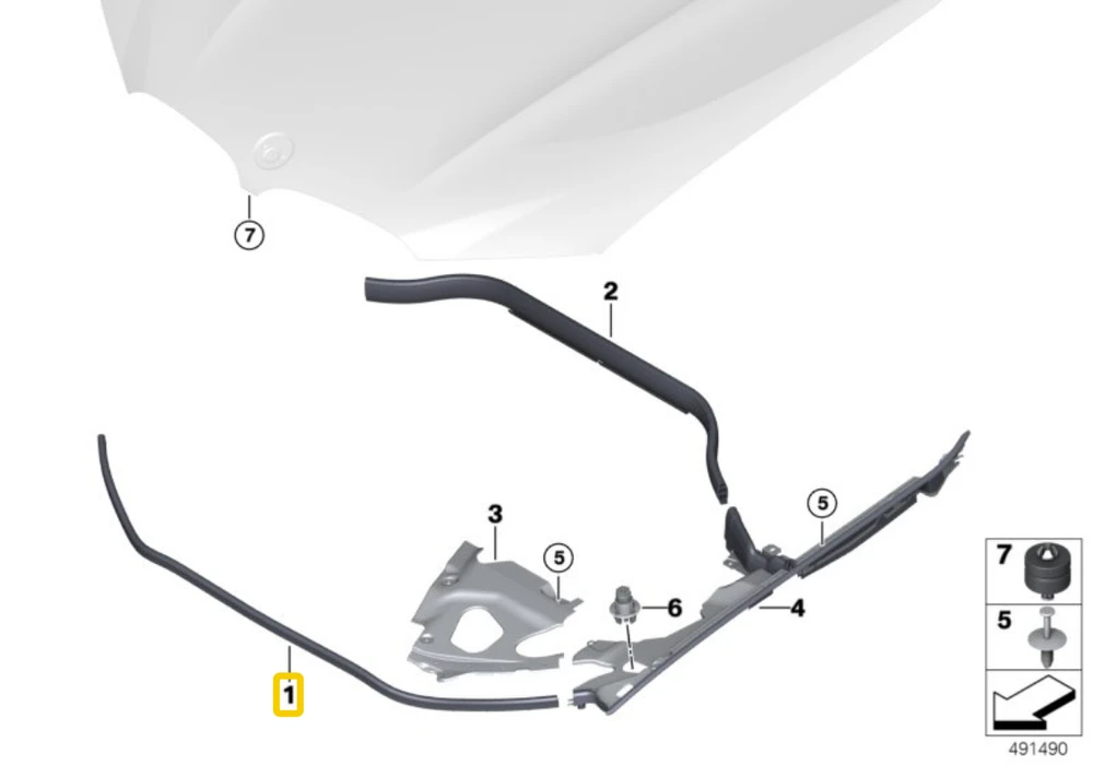 BMW G01 F97 G02 F98 PRIEKINIO DANGČIO VARIKLIO SANDARIKLIS ORIGINALUS 51767397485