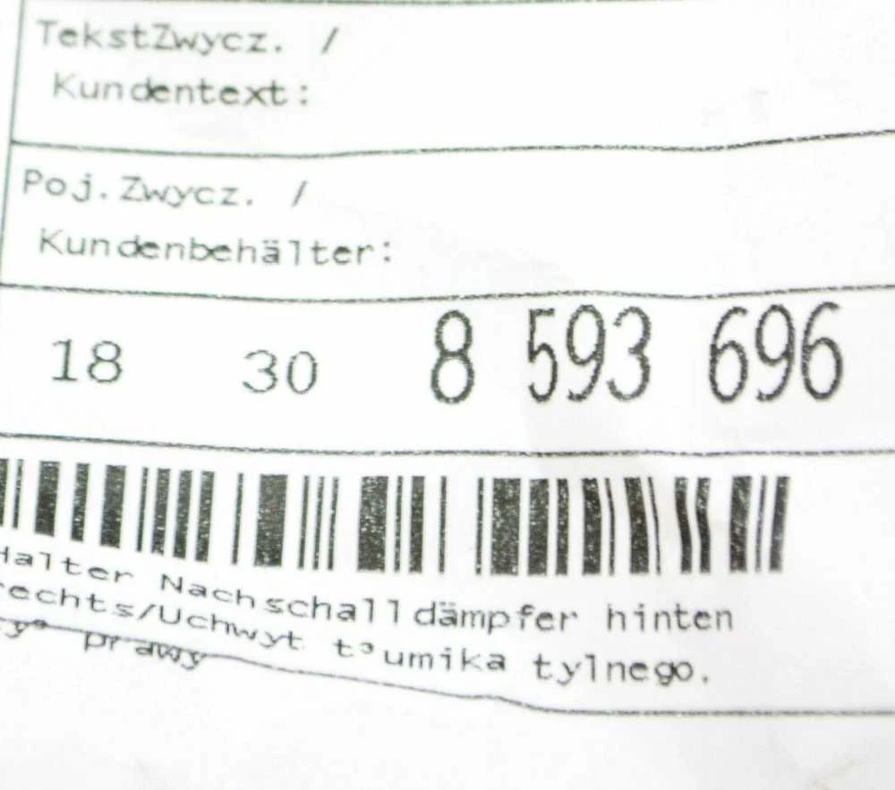 BMW G01 galinis dešinysis kronšteinas rezonatorius originalus 18308593696