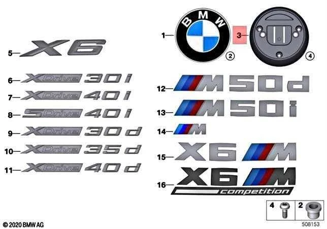 BMW G06 ženkliuko laikiklis Originalus 51147483046