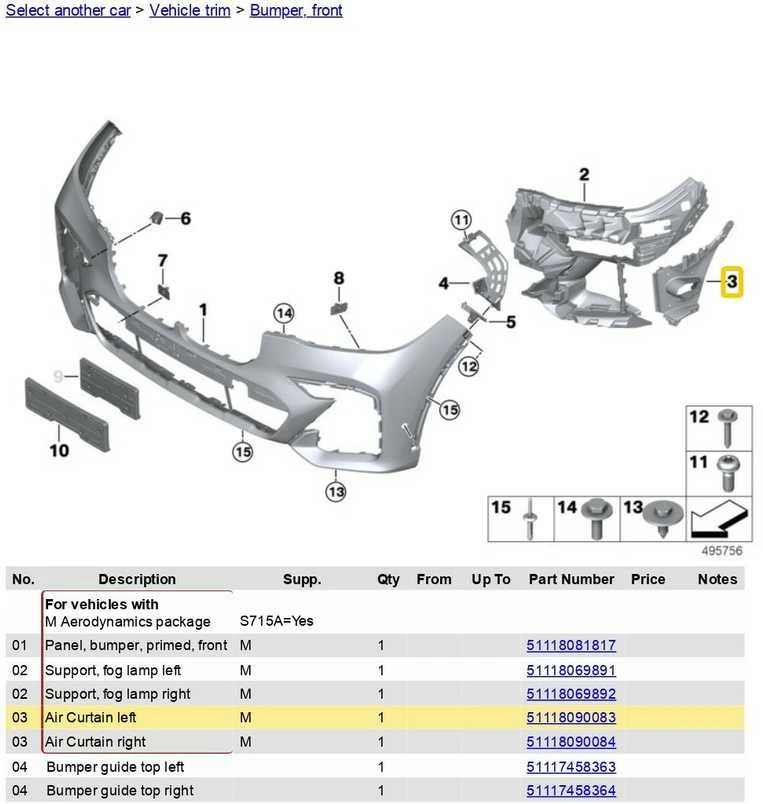 BMW G07 X7 30dX 40iX 50iX M50dX SAV Oro užuolaida kairė 51118090083 originali