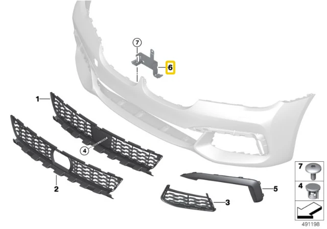 BMW G11 G12 Braketas F Sensorius Originalus 51118075359