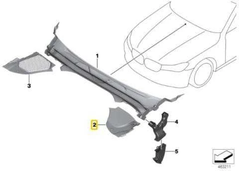 BMW G11 G12 Priekinis Gaubtas Originalus 51717357239