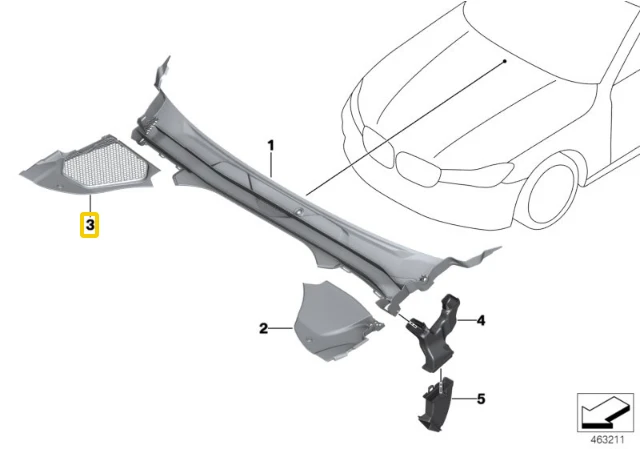 BMW G11 G12 Priekinis Gaubtas Originalus 51717357240