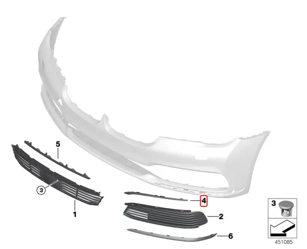 BMW G11 G12 Viršutinė Smūgio Juosta Originalus 51117369893